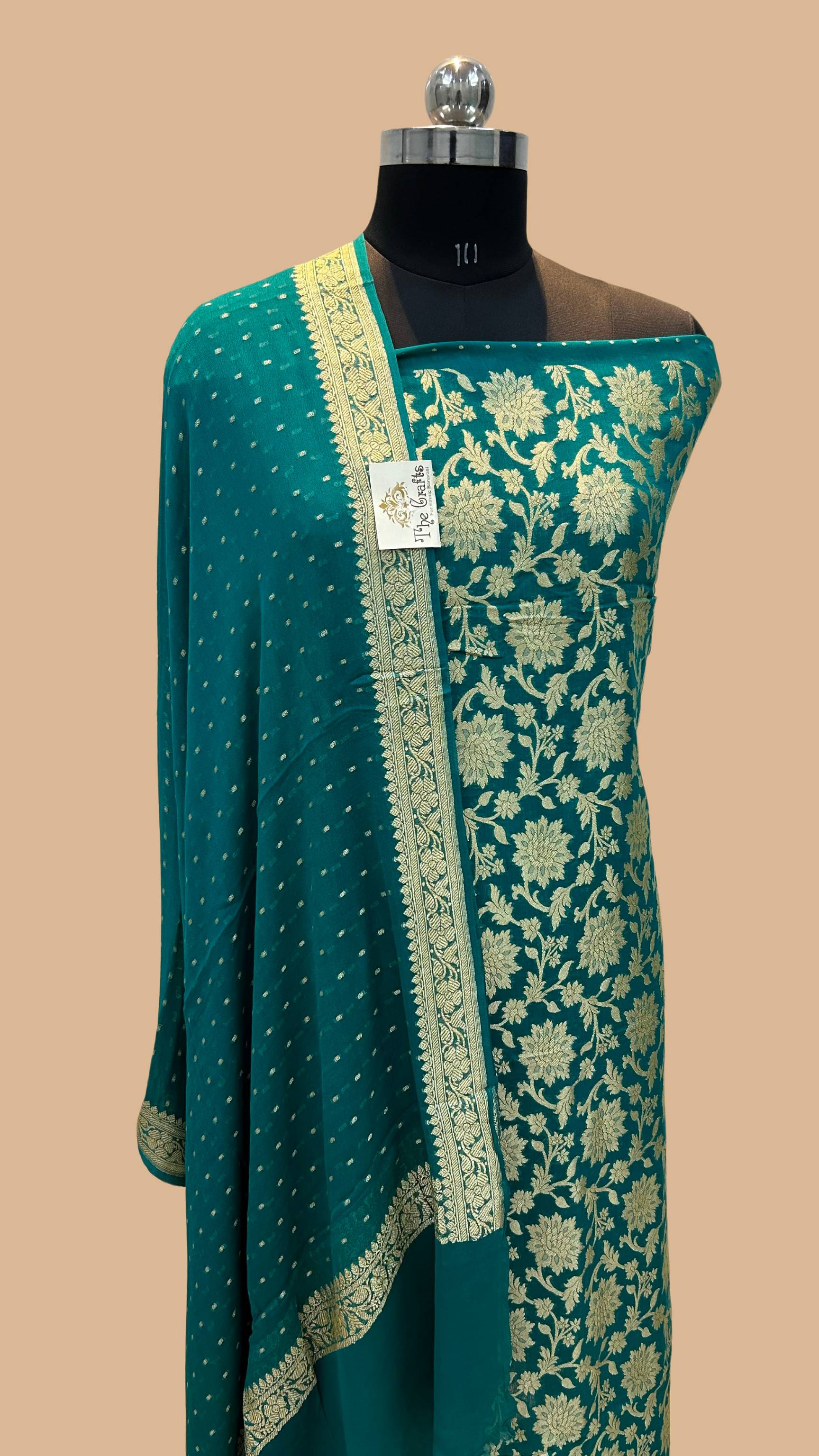 Khaddi Georgette Banarasi Dress Material