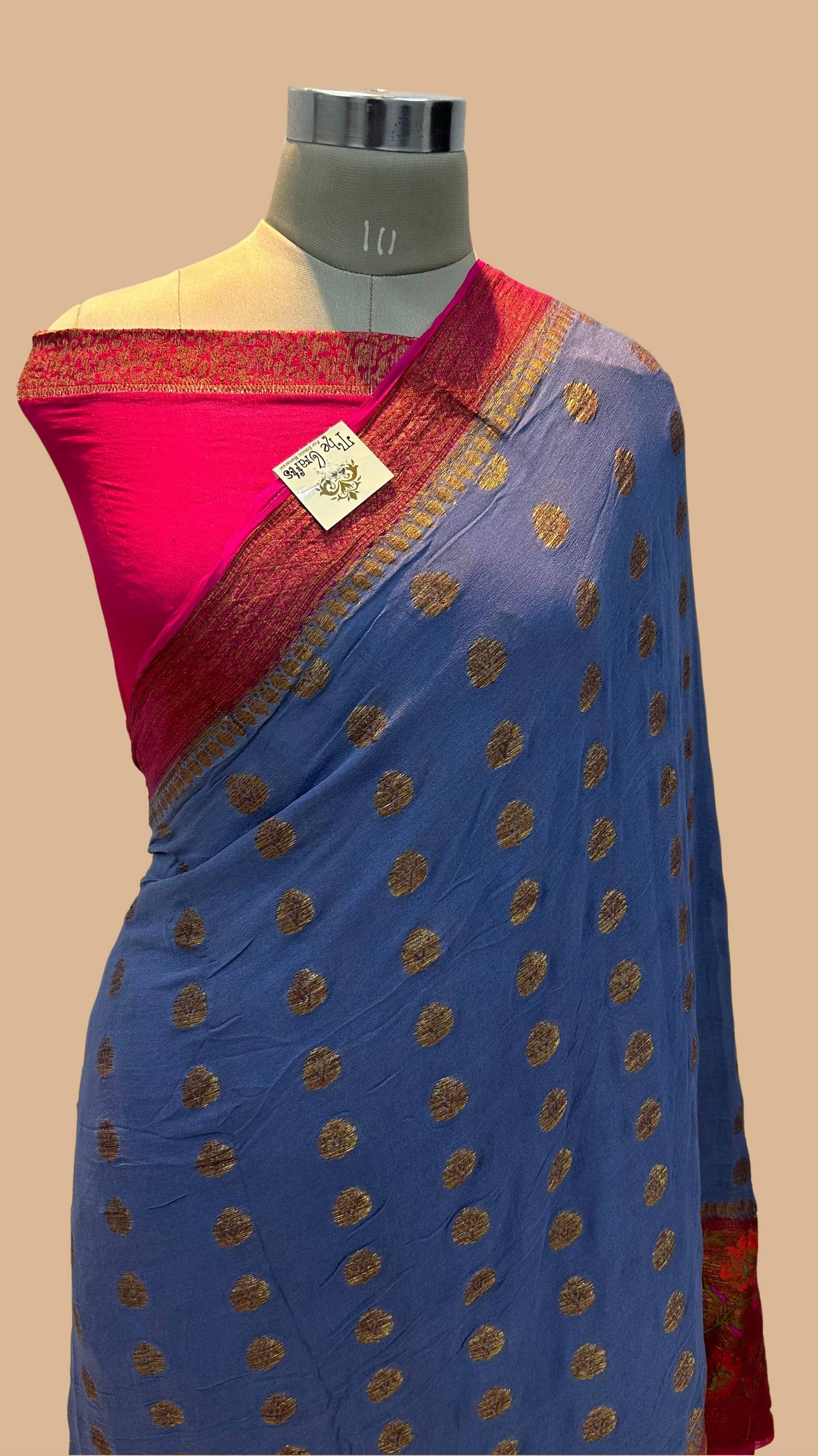 Pure Khaddi Chiffon Banarasi Saree