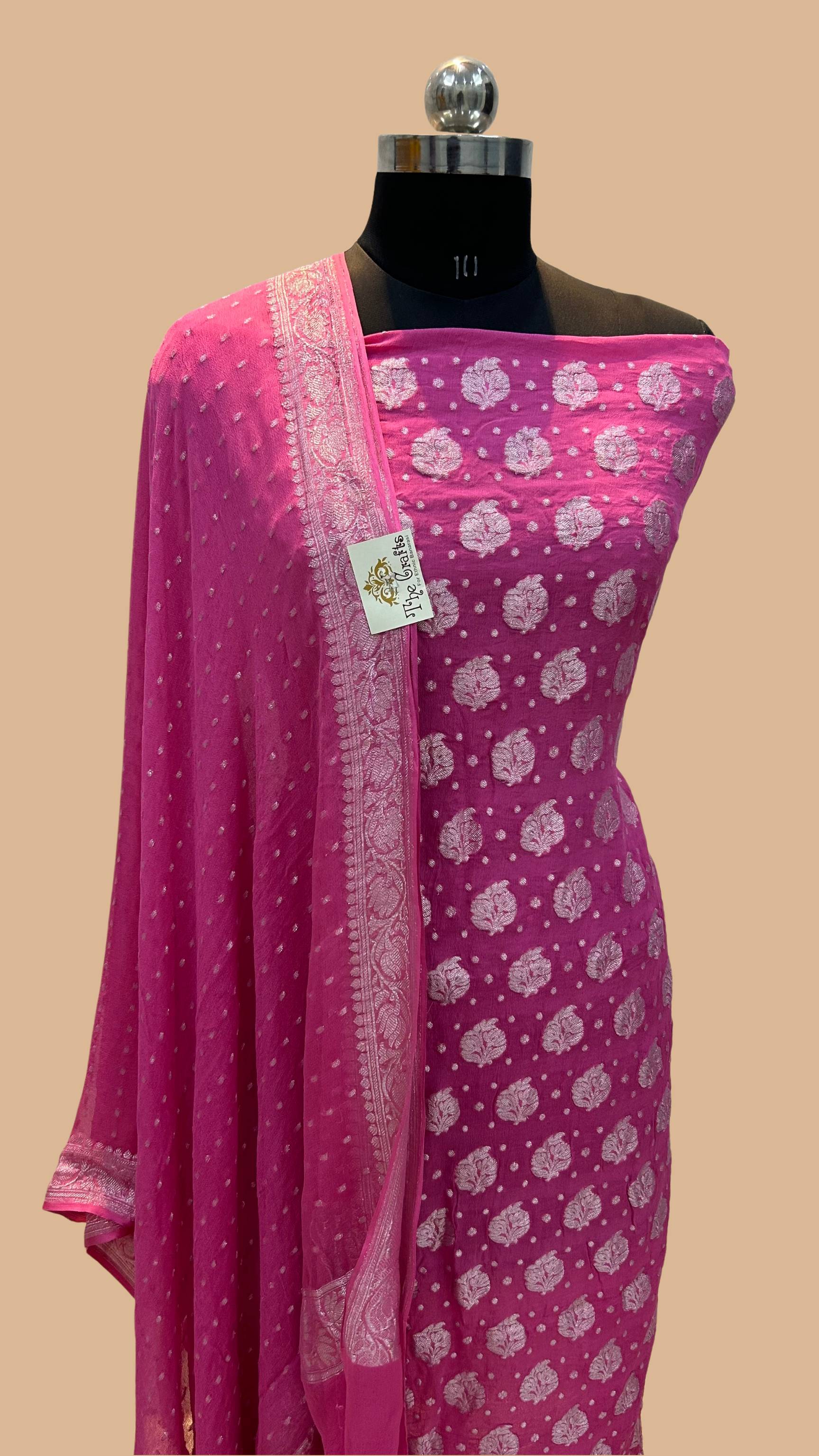 Banarasi Khaddi Georgette Dress Material