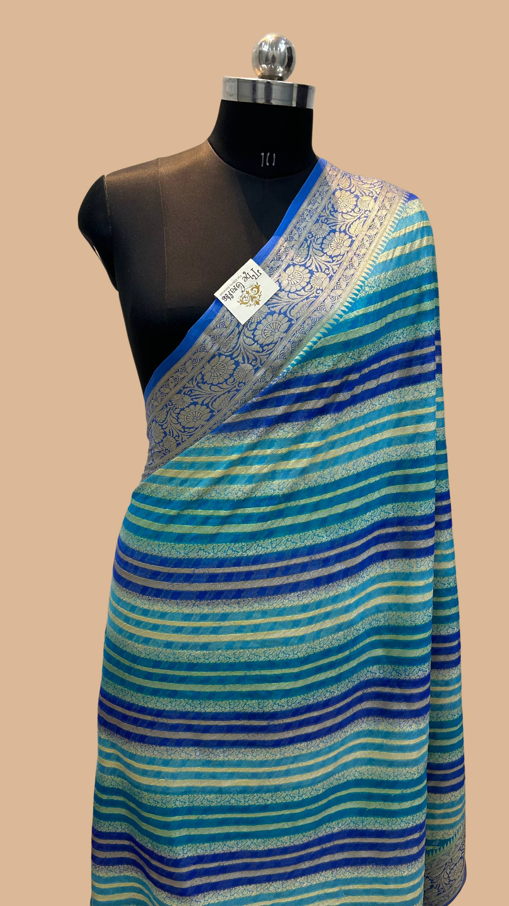 Pure Khaddi Chiffon Banarasi Saree