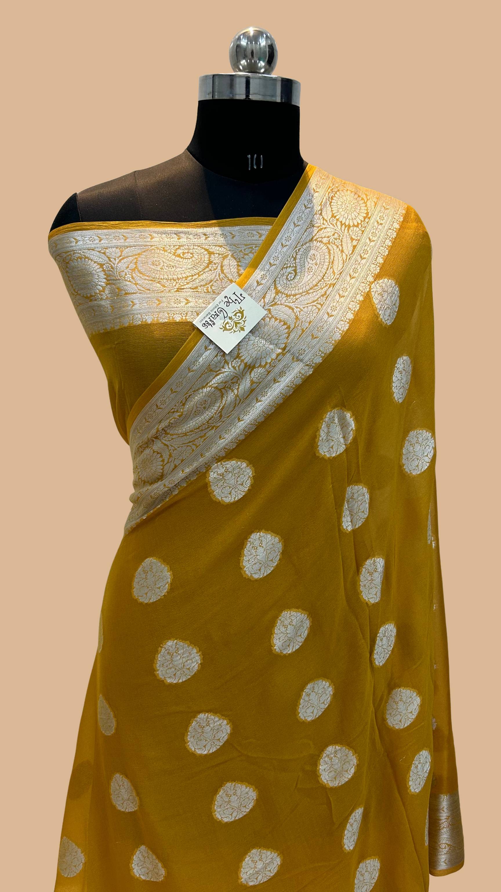 Pure Khaddi Chiffon Banarasi Saree