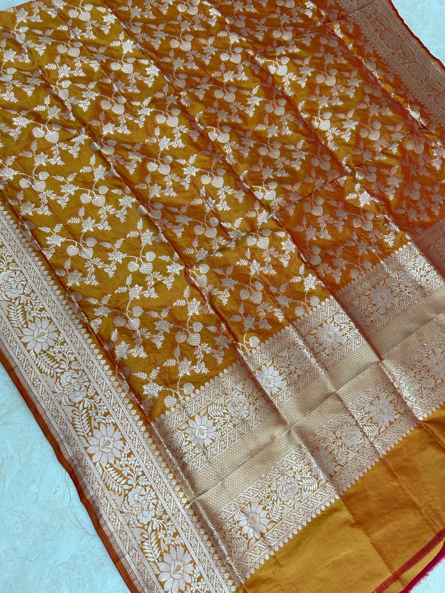 Pure Katan Silk Banarasi Handloom Dupatta