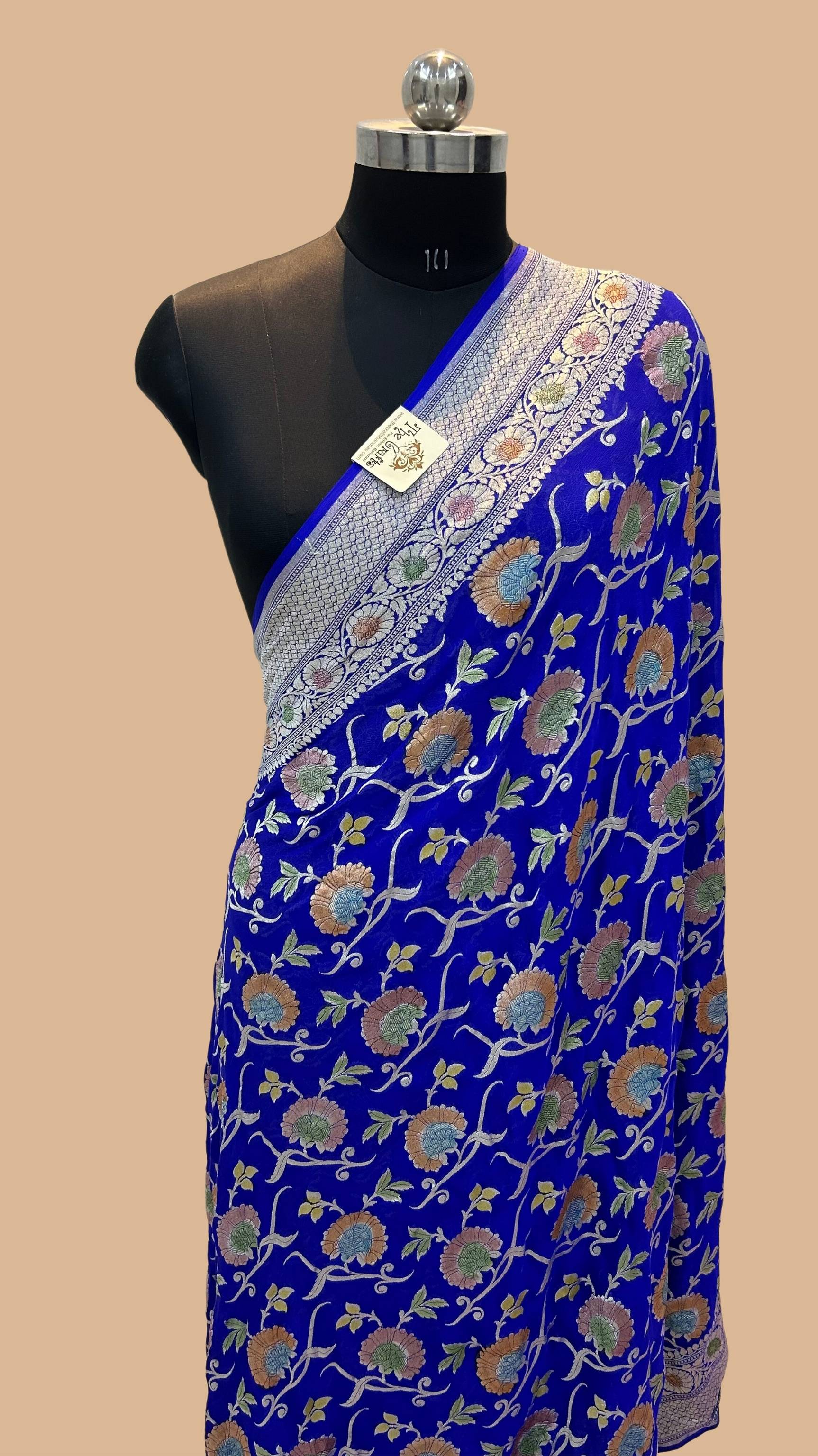 Khaddi Georgette Handloom Banarasi Saree