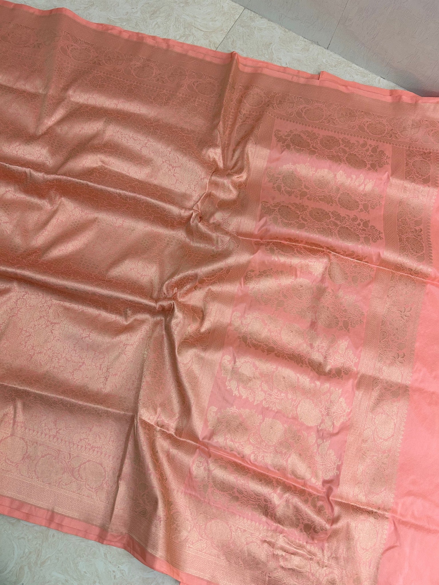 Pure Katan Silk Handloom Banarasi Saree - Tanchui Brocade