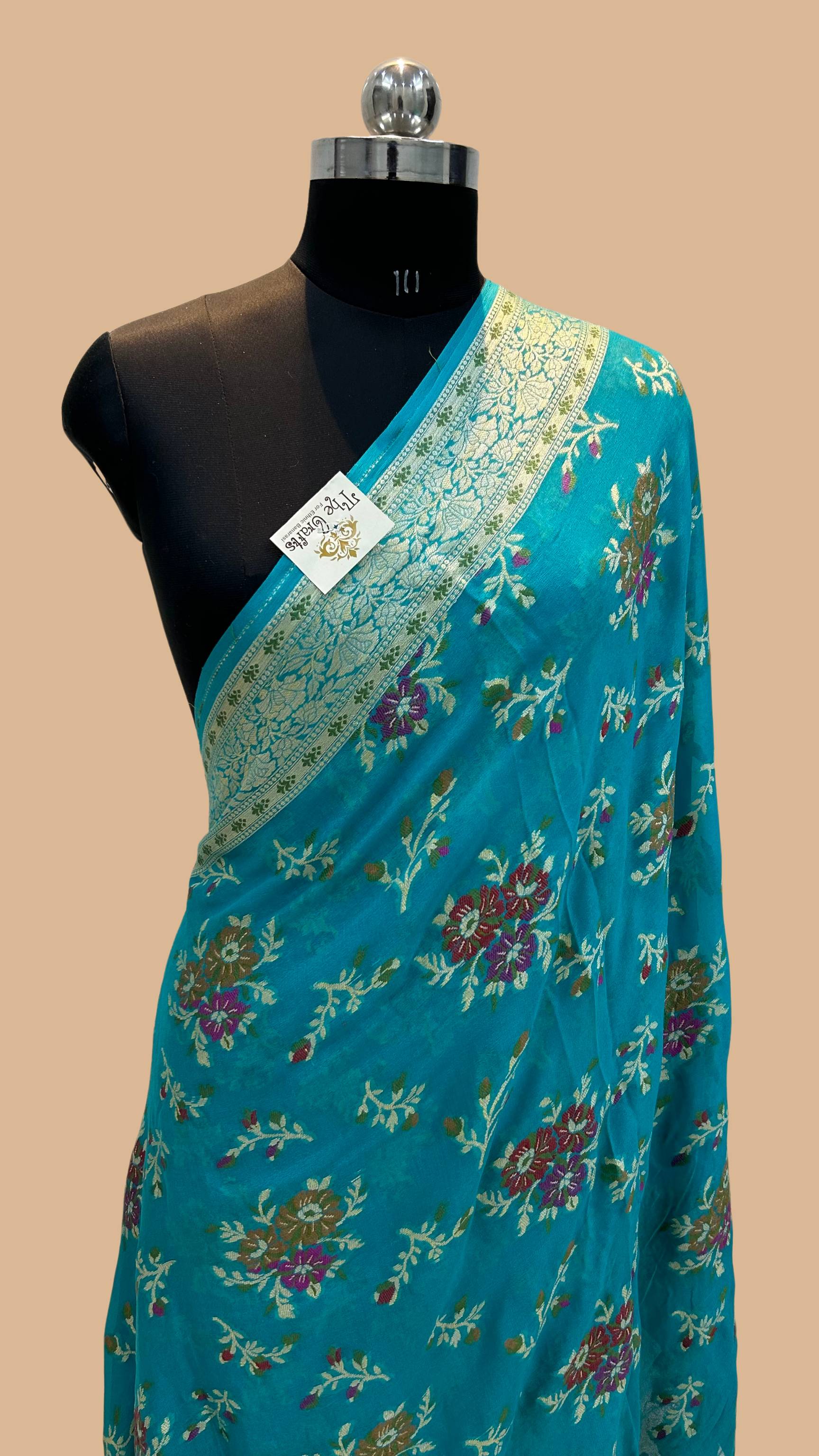 Pure Khaddi Chiffon Banarasi Saree