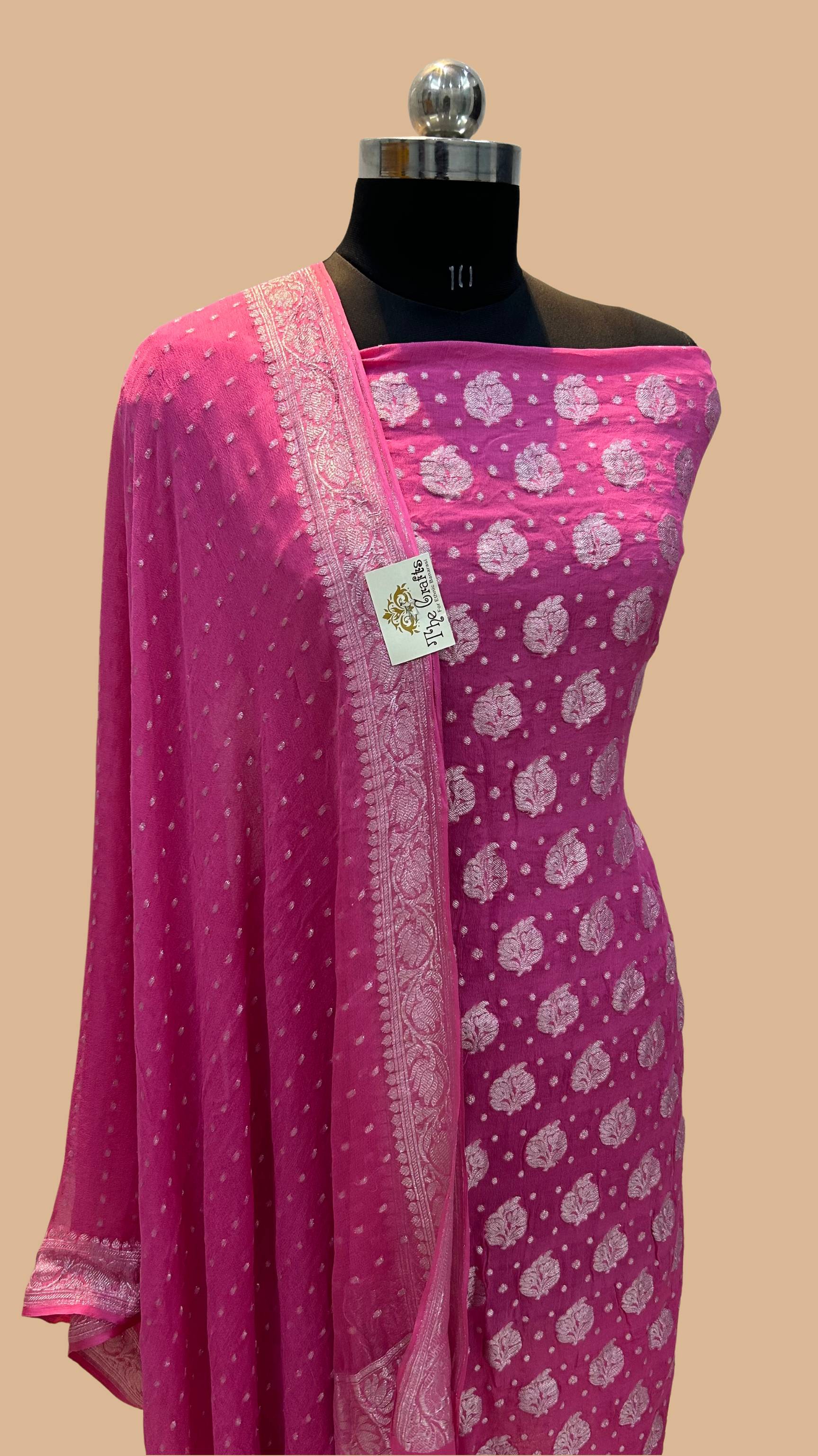 Banarasi Khaddi Georgette Dress Material