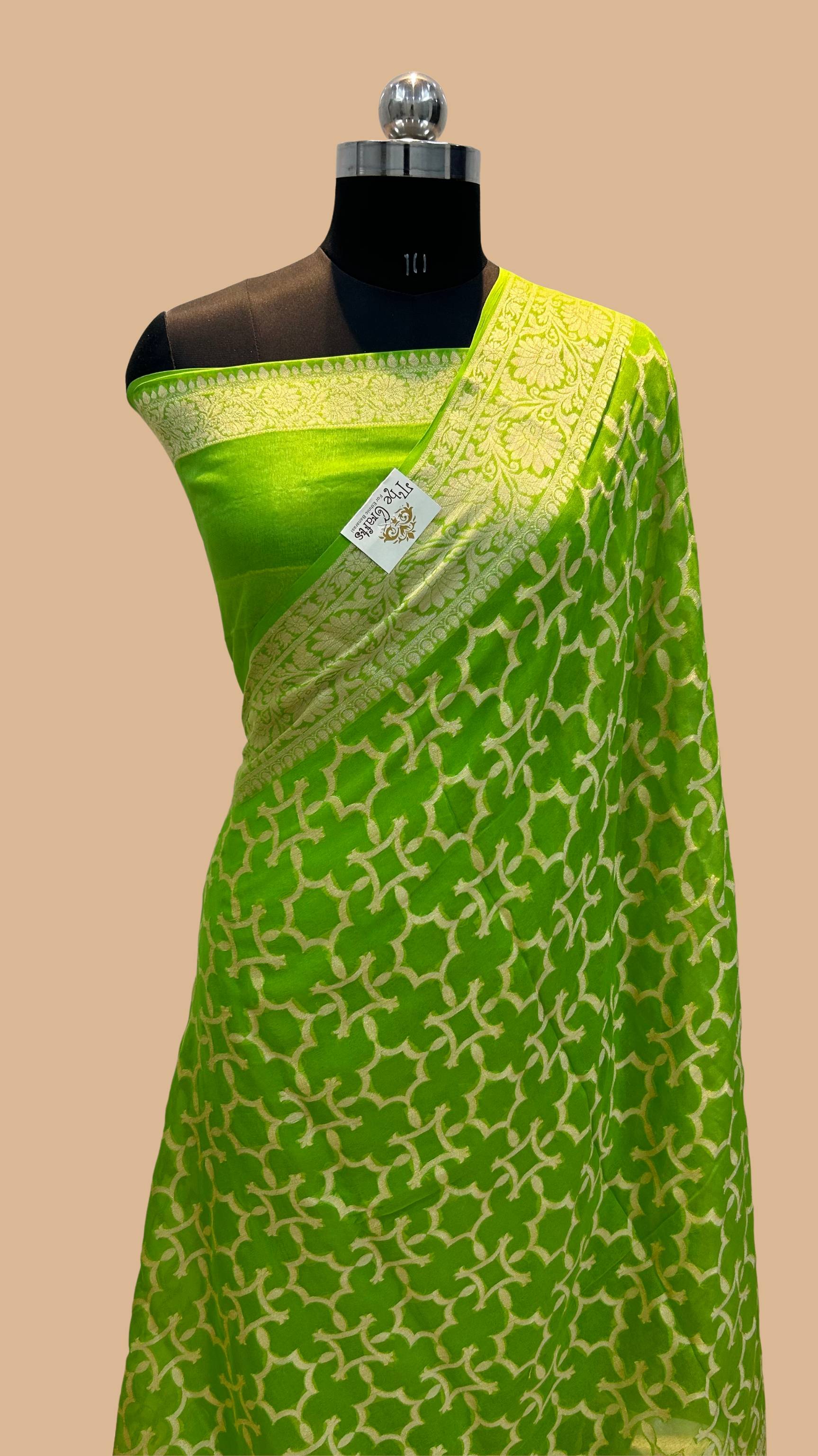 Pure Khaddi Chiffon Banarasi Saree