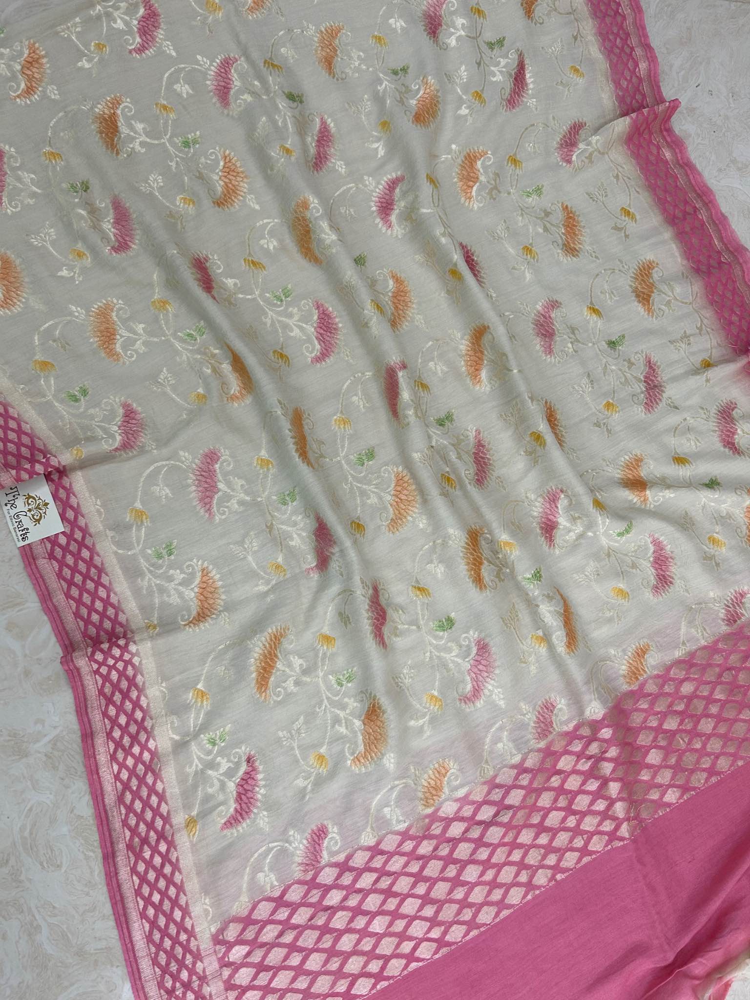 Pure Moonga Silk Banarasi Handloom Dupatta