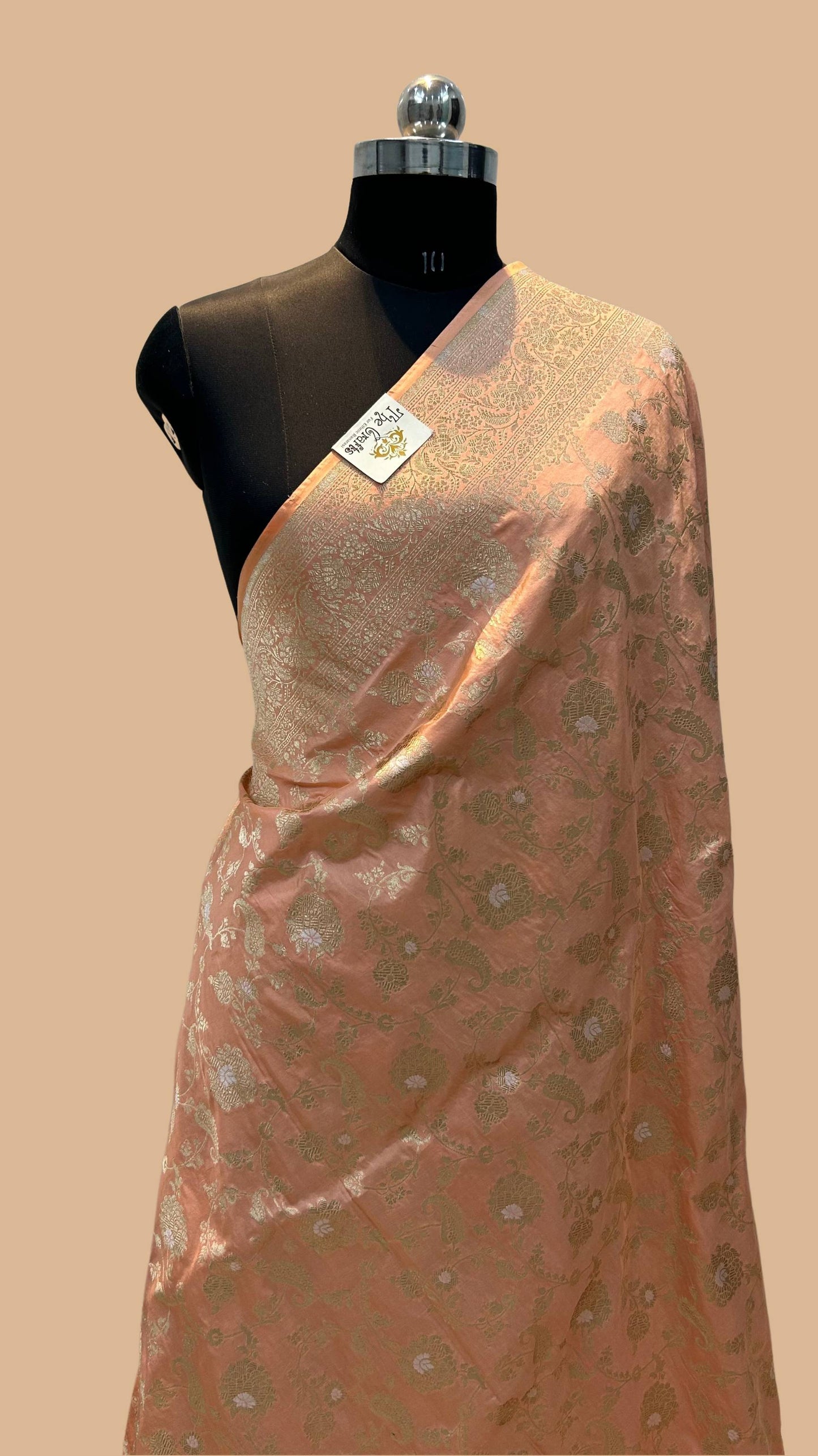Pure Katan Silk Handloom Banarasi Saree - Sona Roopa Jaal work