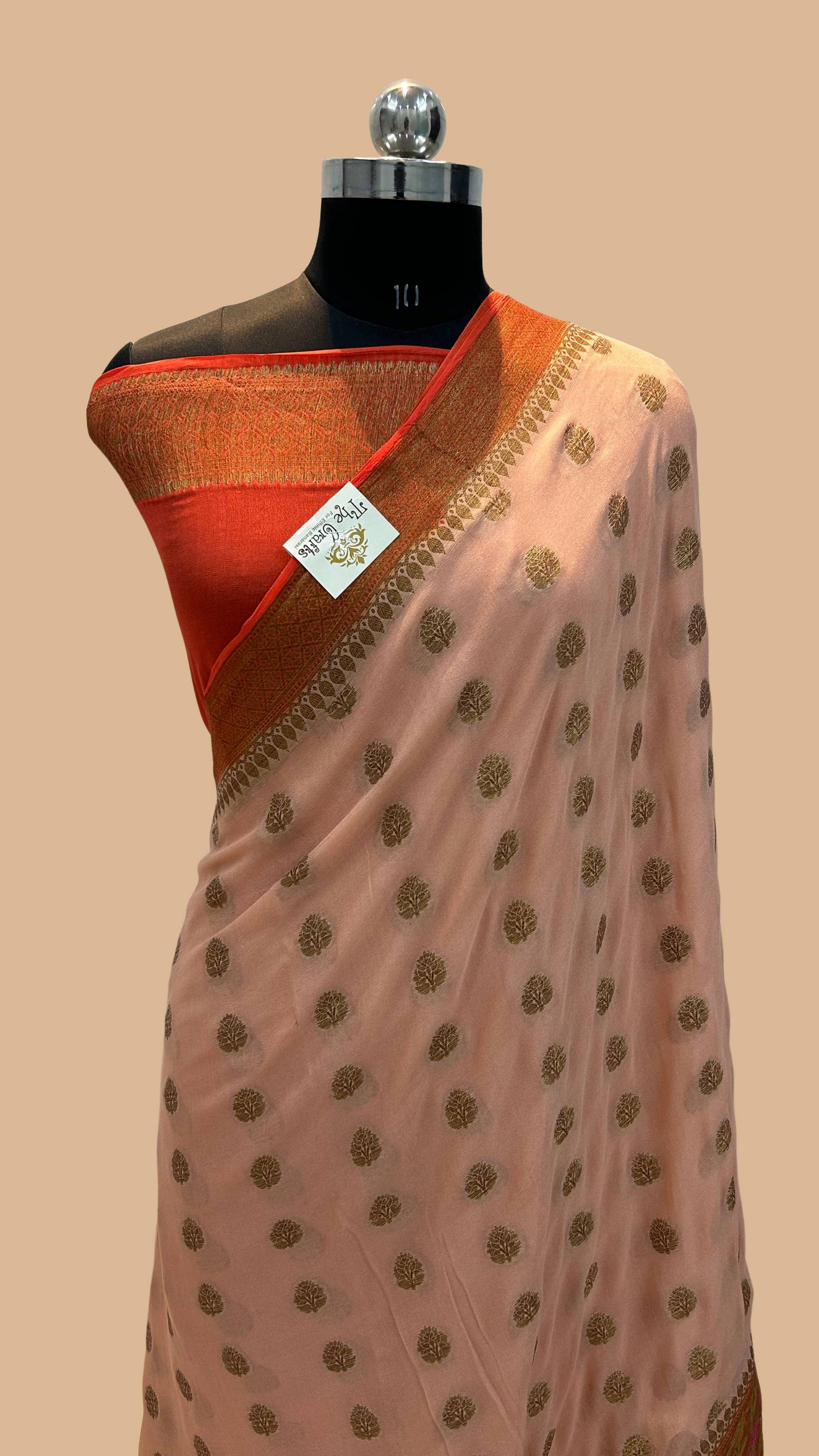 Pure Khaddi Chiffon Banarasi Saree