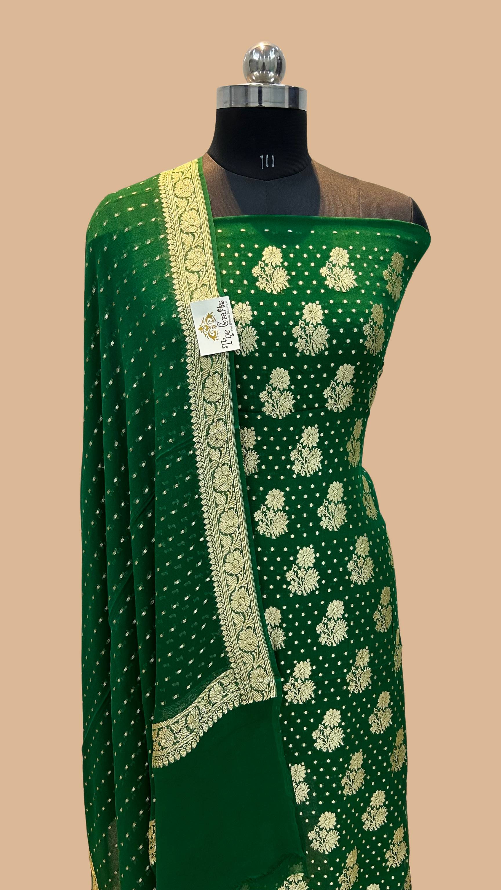 Khaddi Georgette Banarasi Dress Material