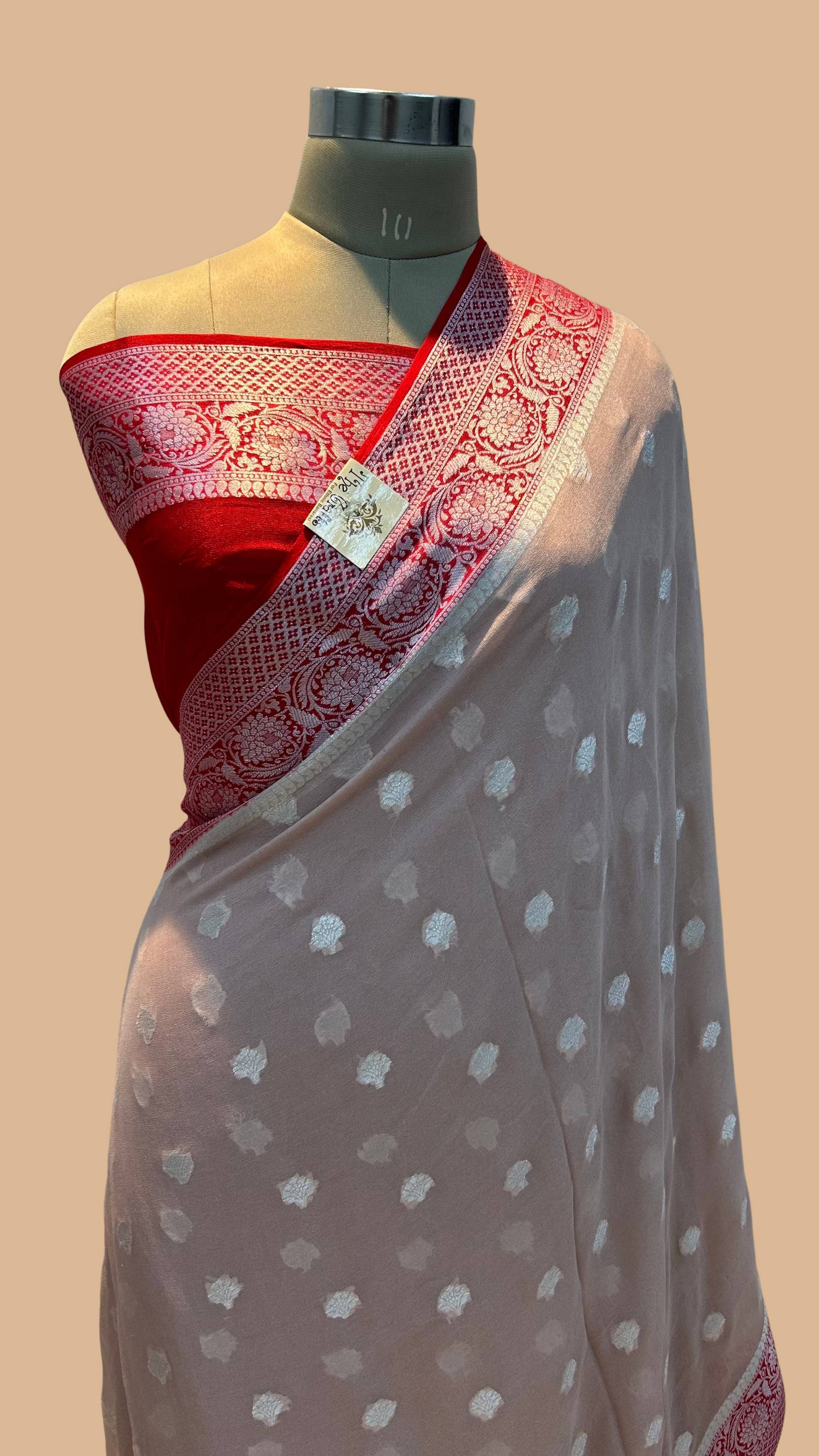 Pure Khaddi Chiffon Banarasi Saree in