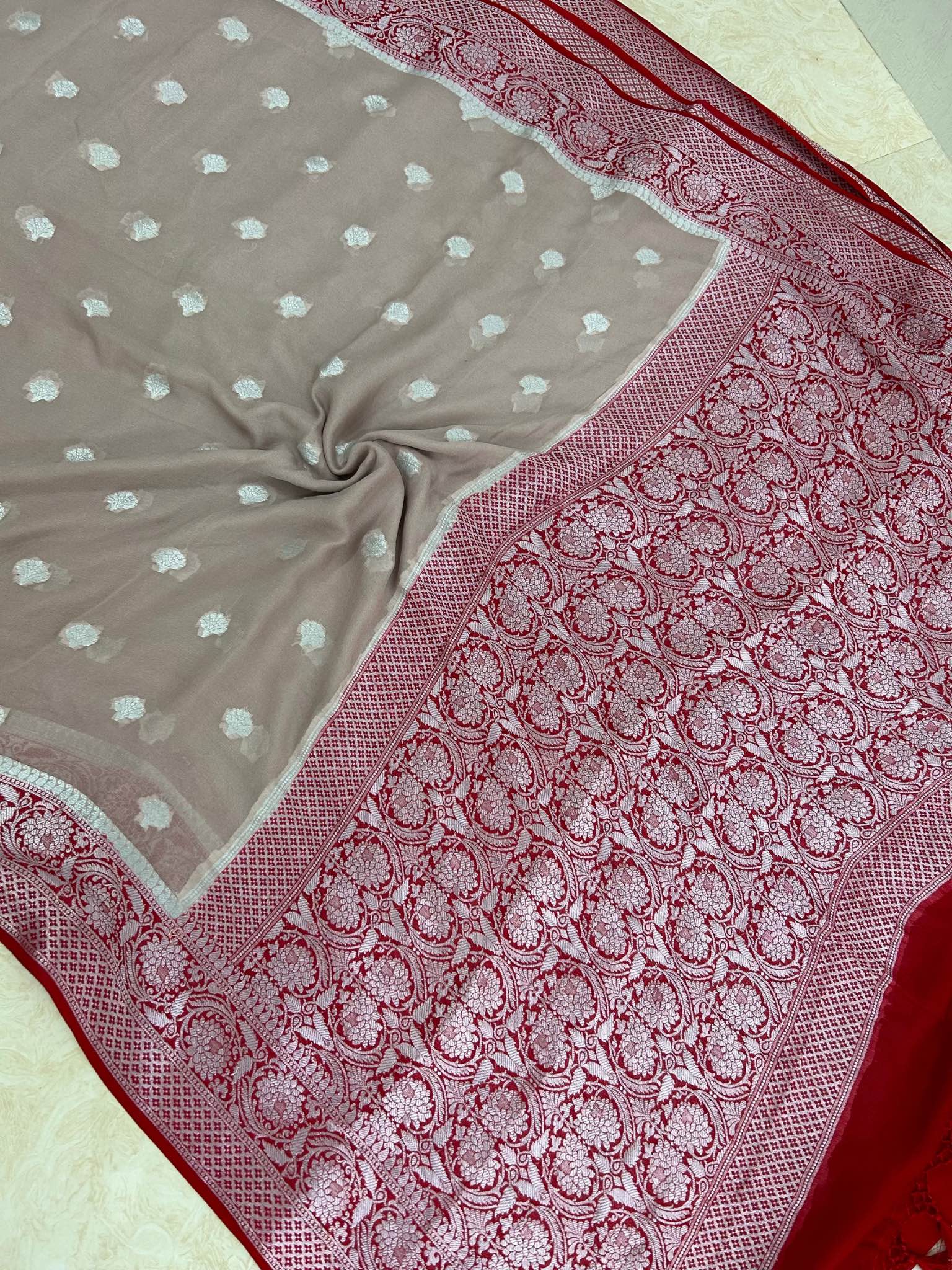 Pure Khaddi Chiffon Banarasi Saree in