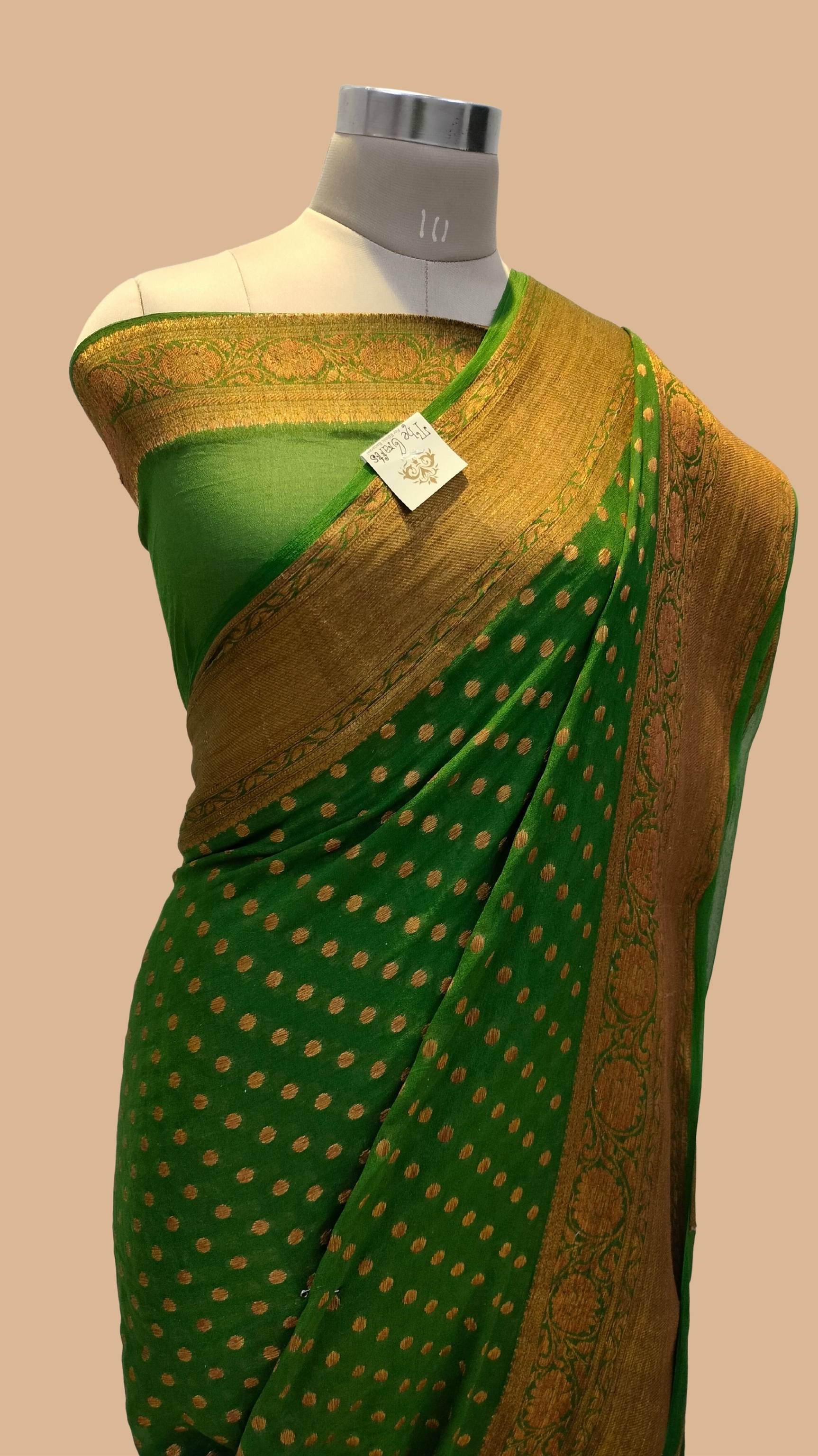 Pure Khaddi Chiffon Banarasi Saree